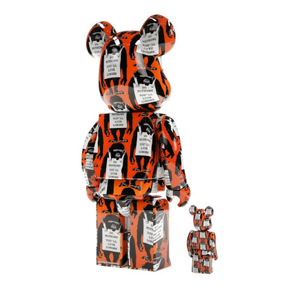 Bearbrick Monkey Sign 100% & 400% Set Orange