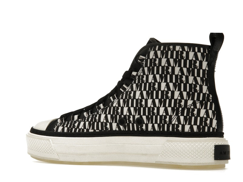 AMIRI Court Hi All Over Logo Black White