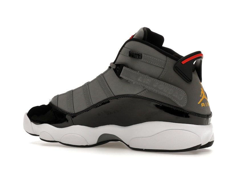 Jordan 6 Rings Smoke Grey Black Red Gold
