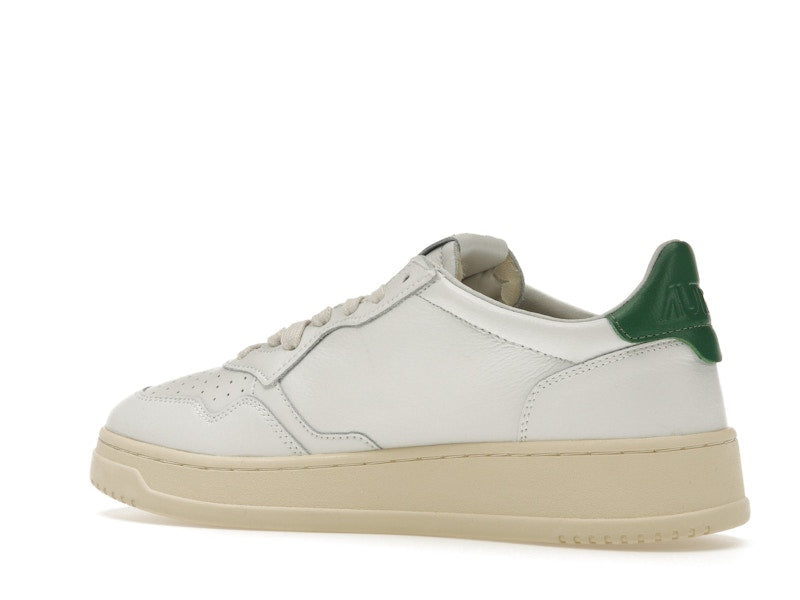 Autry Medalist Leather Low White Green