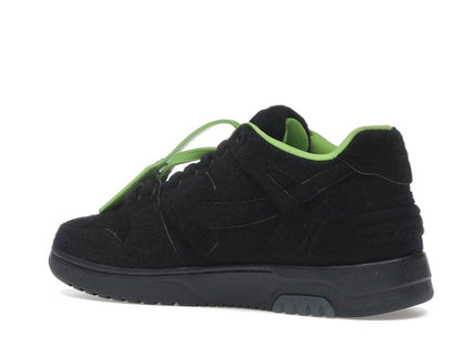 OFF-WHITE Out Of Office "OOO" Low Tops Black Green Wool
