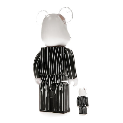 Bearbrick x Disney Tim Burton's The Nightmare Before Christmas Jack Skellington 100% & 400% Set