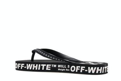 Off-White Logo Typographic Flip Flop Black SS20