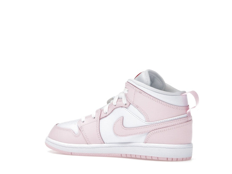 Jordan 1 Mid Pink Foam Fire Red White (PS)