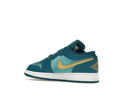 Jordan 1 Low SE Geode Teal Metallic Gold (GS)