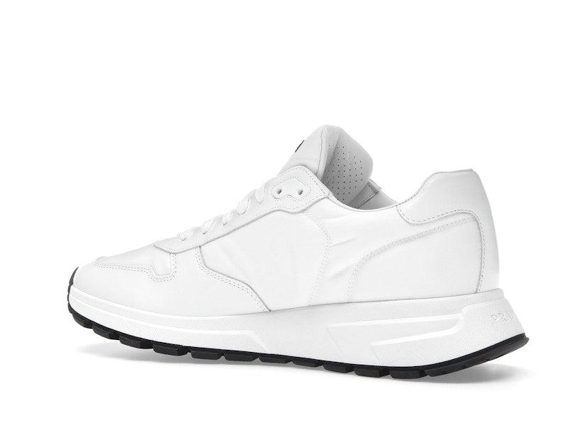 Prada PRAX 01 Sneakers Re-Nylon Brushed Leather White Black