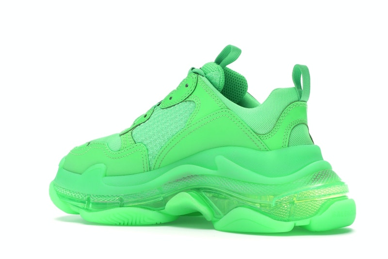 Balenciaga Triple S Neon Green Clear Sole (Women's)