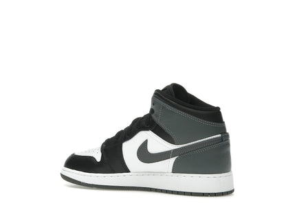Jordan 1 Mid Black White Iron Grey (GS)