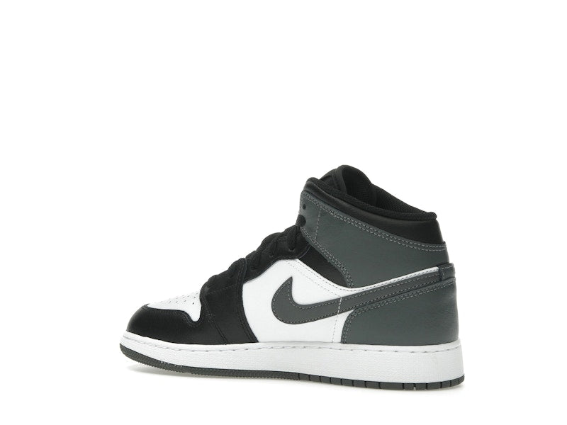 Jordan 1 Mid Black White Iron Grey (GS)