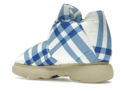 Burberry Check Pillow Boots Blue White