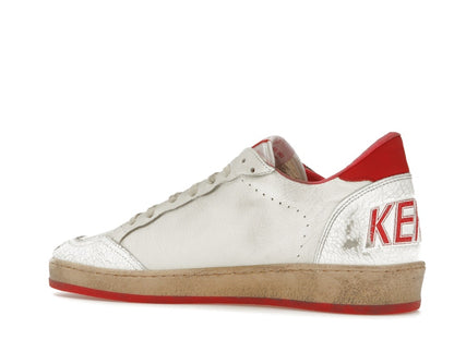 Golden Goose Ball-Star Low White Red