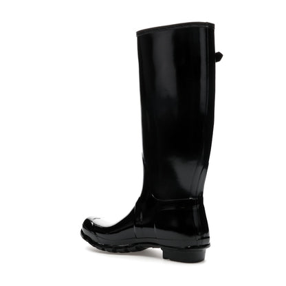 Hunter Original Tall Gloss Rain Boots Black (Women's)