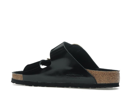Birkenstock Arizona Big Buckle Natural Leather Patent Black Gold (Women's)
