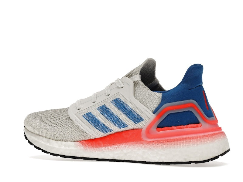 adidas Ultra Boost 20 White Glory Blue Solar Red