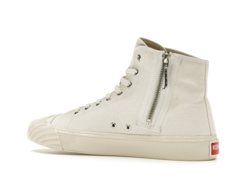 Kenzo School High Top Trainers Tiger Sole Off White