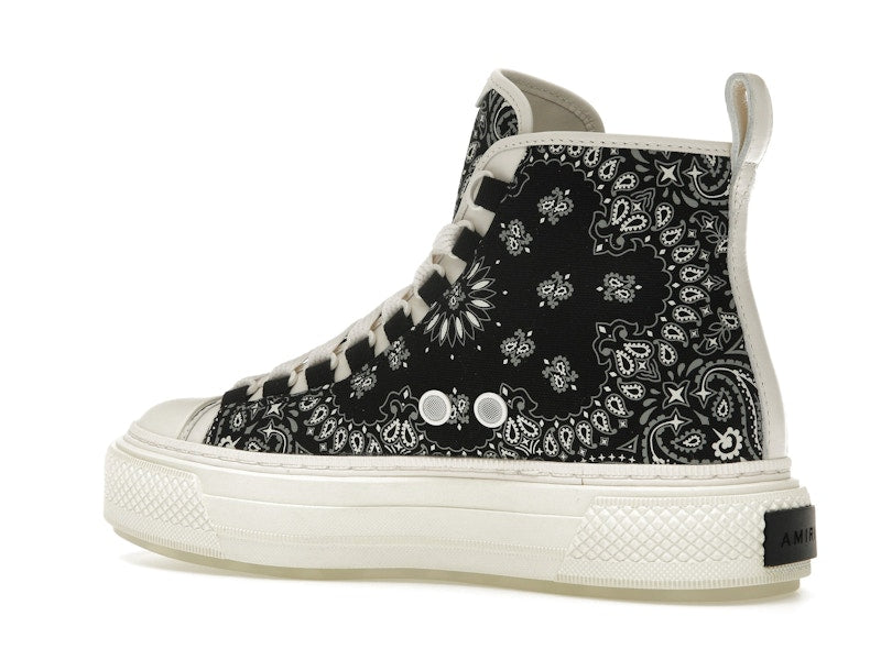 AMIRI Bandana Court Hi-top Sneaker Black White (Women's)