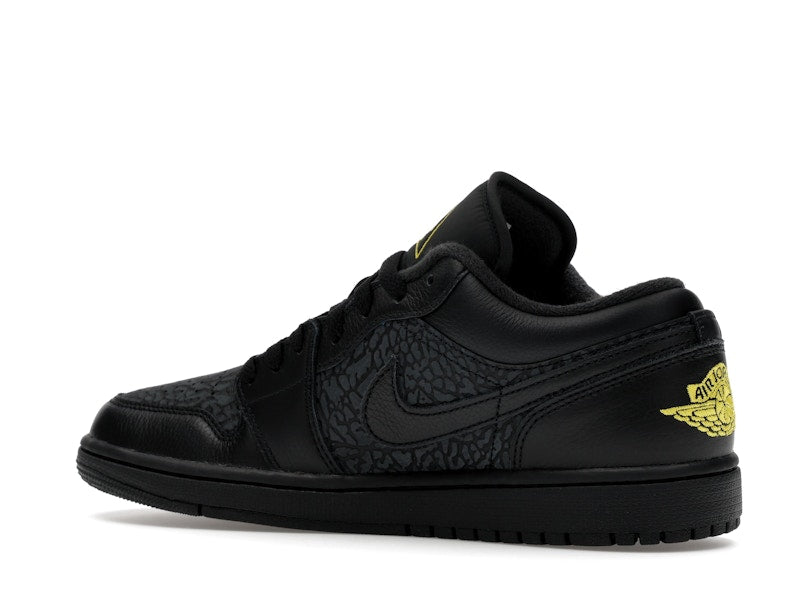 Jordan 1 Low Black Elephant Print