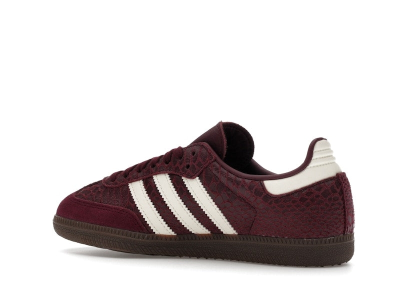 adidas Samba OG Snakeskin Maroon Cream White (Women's)