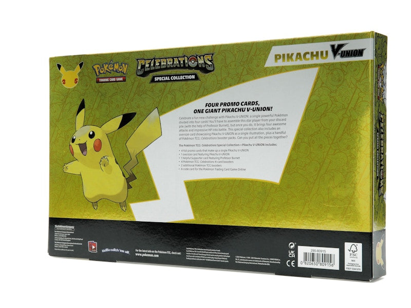 Pokémon TCG 25th Anniversary Celebrations Pikachu V Union Special Collection Box