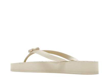 Gucci Chevron Thong Sandal White Rubber