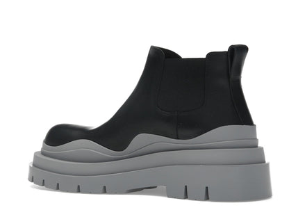 Bottega Veneta Tire Ankle Chelsea Boot Black Vapor