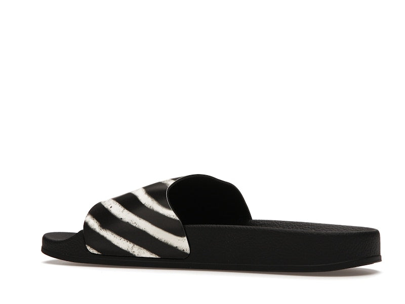 Off-White Spray Stripes Slides Black