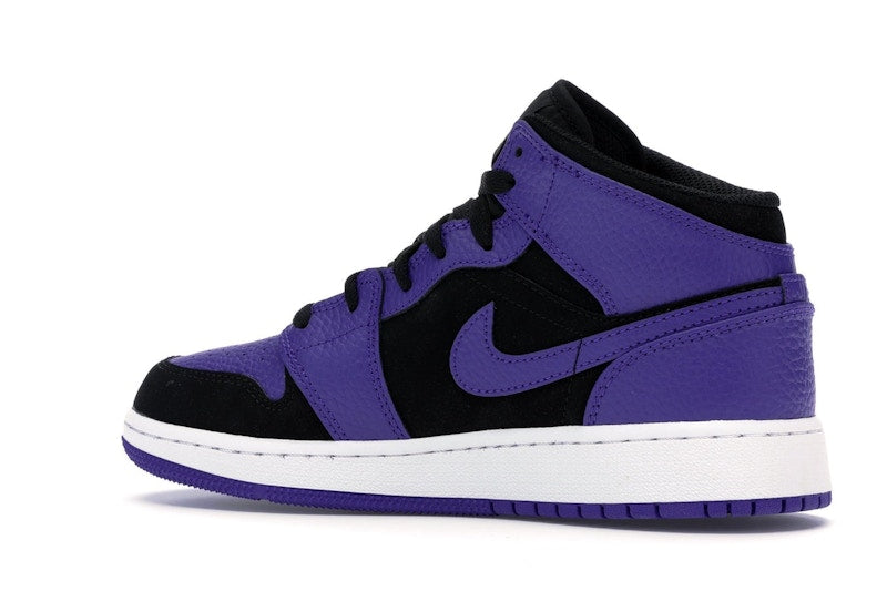 Jordan 1 Mid Black Dark Concord (GS)
