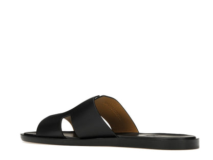Hermes Izmir Sandal Noir Smooth Calfskin Leather