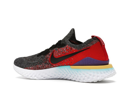 Nike Epic React Flyknit 2 Black Hyper Jade University Red