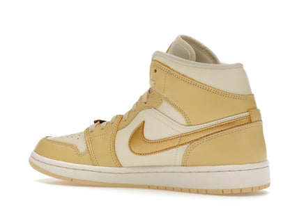 Jordan 1 Mid SE Pale Vanilla Metallic Gold (Women's)