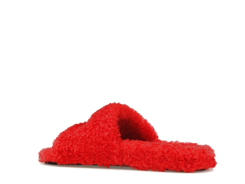 Balenciaga Furry Slide Red White (Women's)