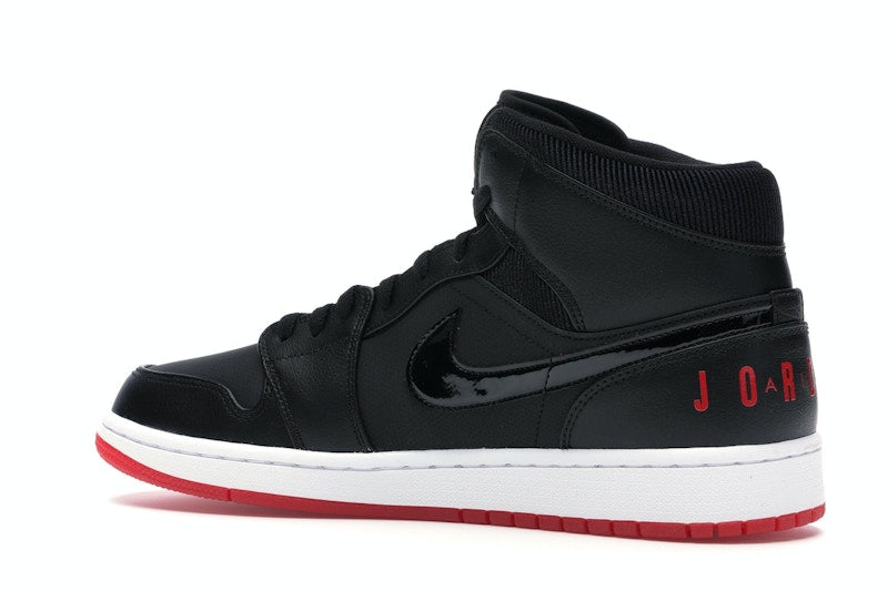 Jordan 1 Mid Black University Red
