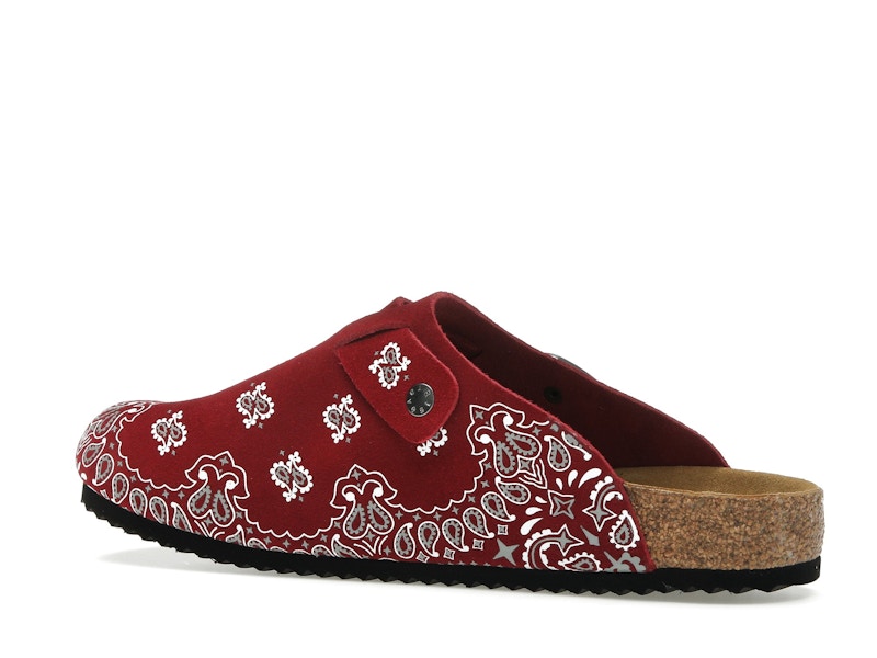 Bravest Studios Suede Paisley Clogs Burgundy
