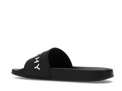 Givenchy Paris Flat Sandals Black White