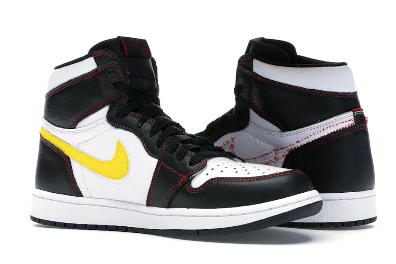 Jordan 1 Retro High Defiant White Black Gym Red