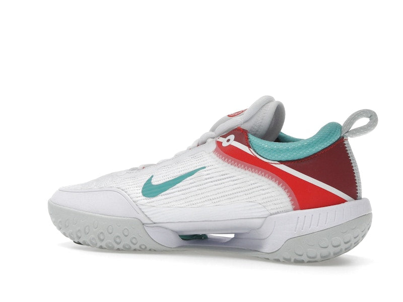 Nike Court Zoom NXT HC White Light Silver Habanero Red Washed Teal (Women's)