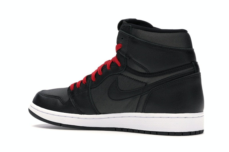 Jordan 1 Retro High Black Satin Gym Red