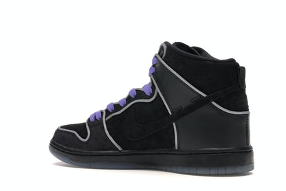 Nike SB Dunk High Black Purple Box
