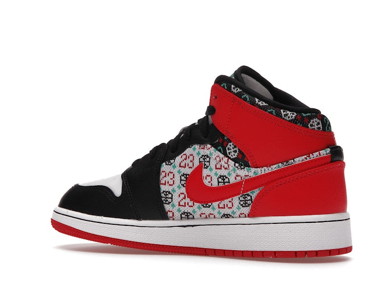 Jordan 1 Mid SE Ugly Christmas Sweater (GS)