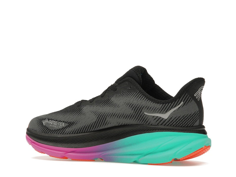Hoka One One Clifton 9 Gore-Tex Black Electric Aqua (Women's)