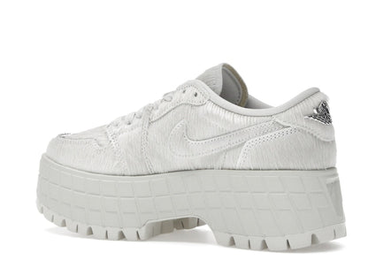 Jordan 1 Low Brooklyn Light Bone Metallic Silver (Women's)