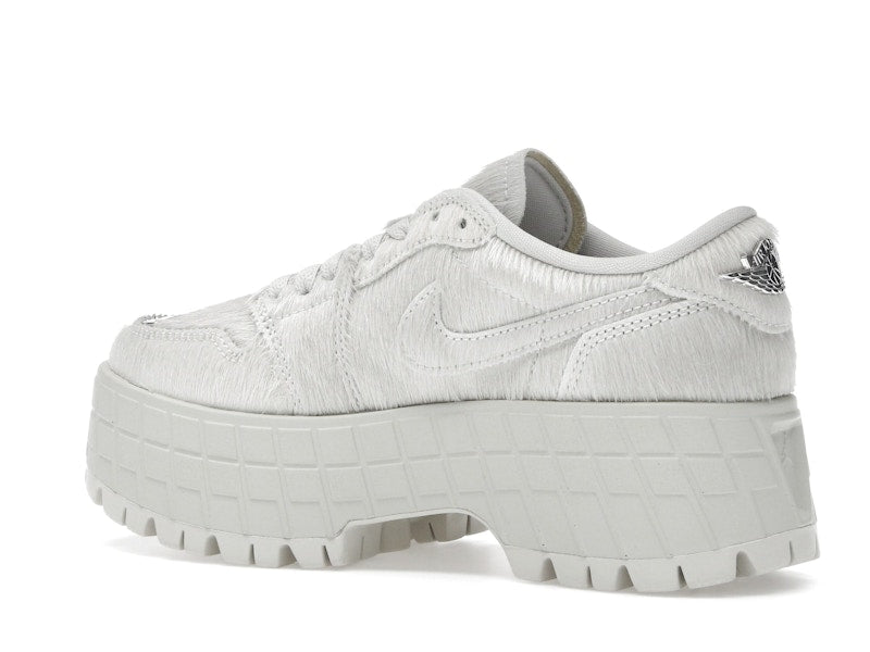 Jordan 1 Low Brooklyn Light Bone Metallic Silver (Women's)