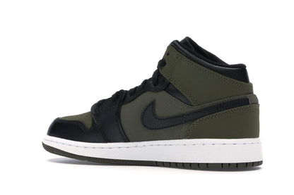 Jordan 1 Mid Olive Canvas Black (GS)