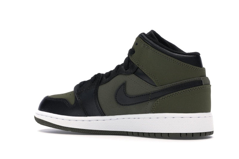Jordan 1 Mid Olive Canvas Black (GS)