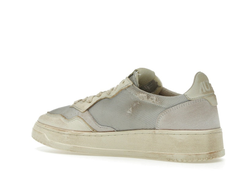 Autry Medalist Leather Low Grey White Super Vintage