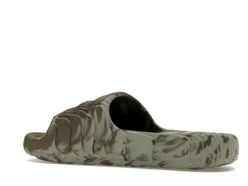 adidas Adilette 22 Slides Olive Strata Silver Green