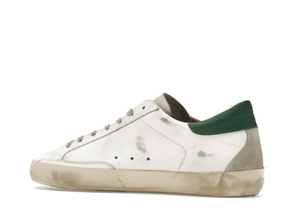 Golden Goose Super-Star White Green Grey Suede Patch