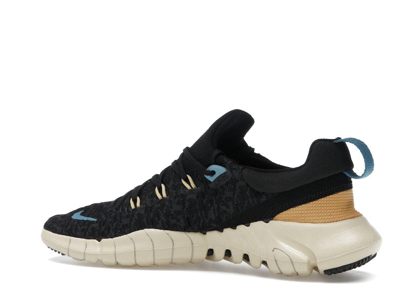 Nike Free Run 5.0 Next Nature Black Anthracite Wheat Gold Noise Aqua (Women's)
