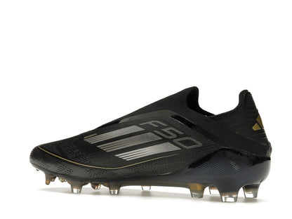 adidas F50 Elite Laceless FG Core Black Iron Metallic Gold Metallic