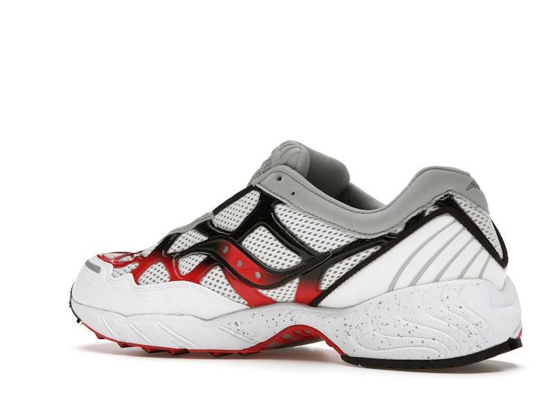Saucony Grid Web White Grey Red